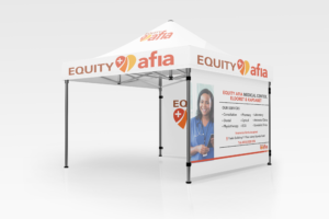 equity afia tent branding